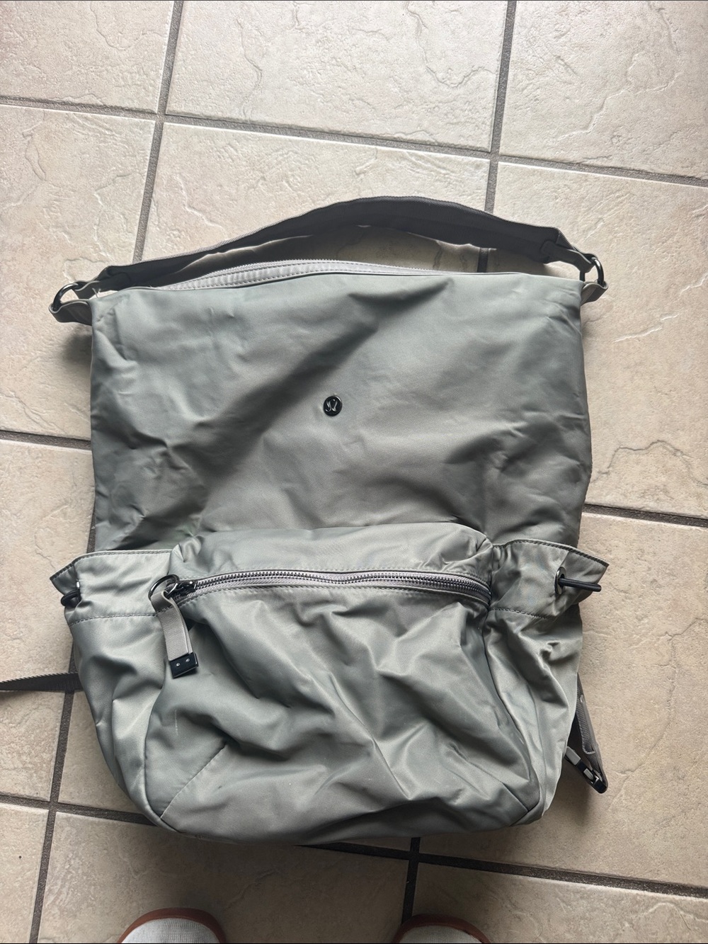 Lulemon Light Gray backpack